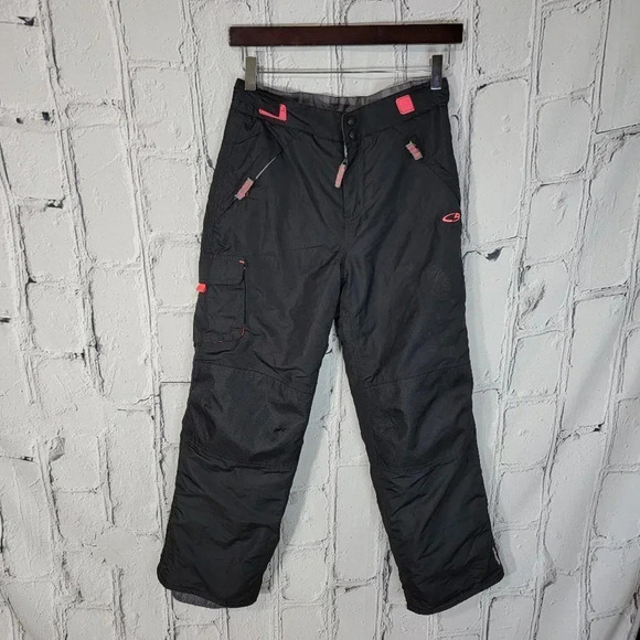 C9 By‎ Champion Girls L 10/12 Black Snow Pants Bottoms Winter Skiing Sledding - Picture 1 of 12